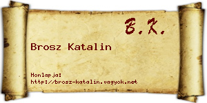 Brosz Katalin névjegykártya