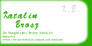 katalin brosz business card